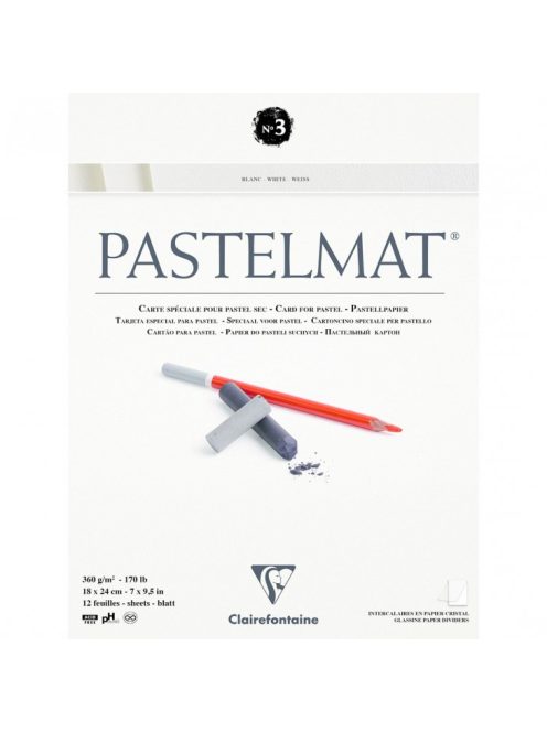 Pasztell jegyzettömb Pastelmat 30x40cm fehér 360g 12 lap
