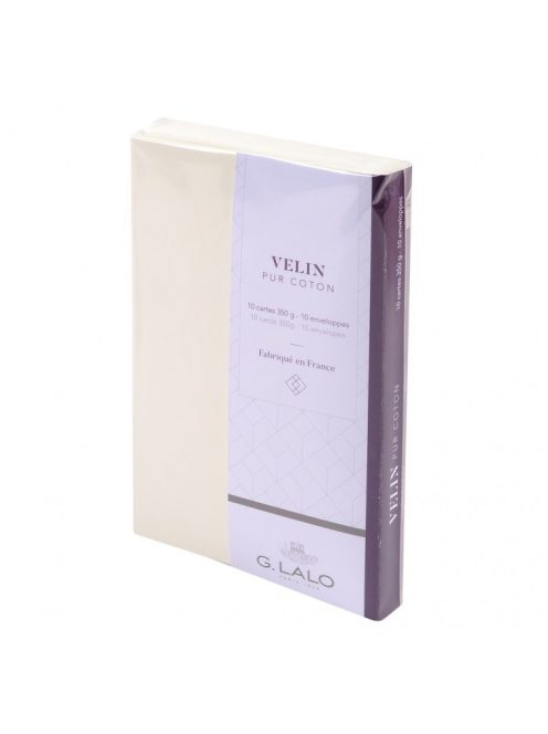 LALO Pure Cotton boríték- és üdvözlőkártya-készlet 10 db C6