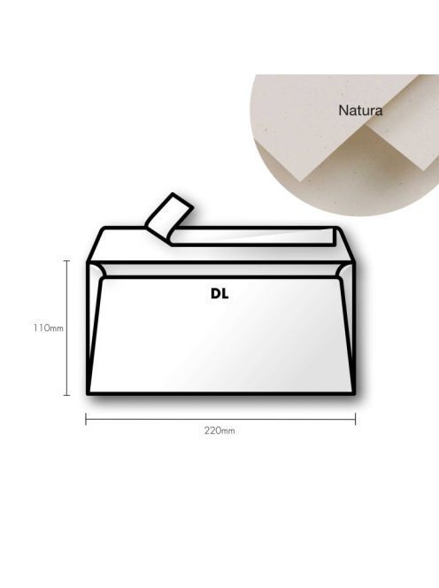 Pollen DL papírboríték 110x220mm – Újrahasznosított