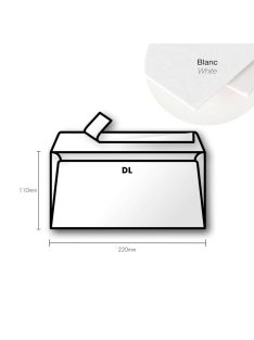Pollen DL papírboríték 110x220mm – Fehér
