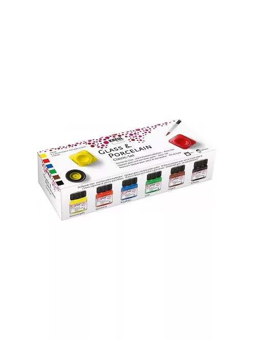 Kreul üveg és porcelán festék készlet 6db - Classic