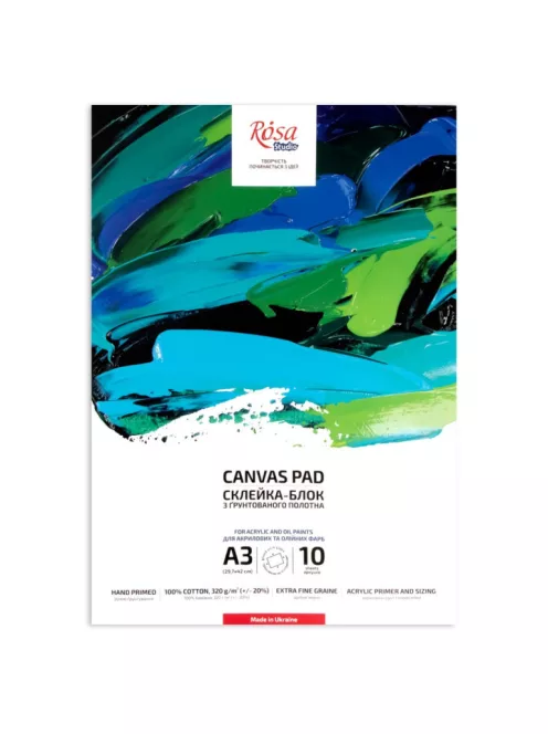 Vászonfelületű olajfestő tömb, kézzel készített - Rosa A3