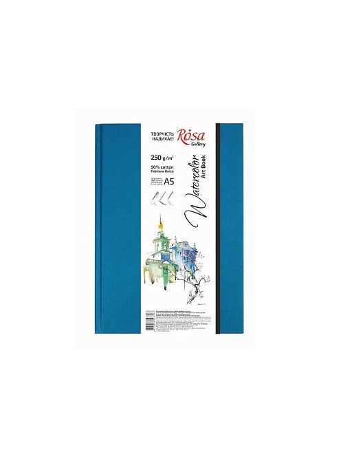 Vázlatfüzet akvarellhez Rosa 250g A5, Fabriano Unica