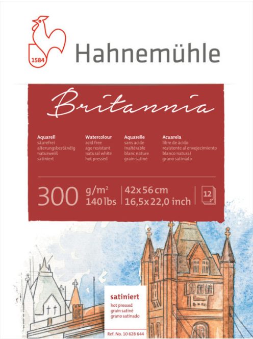 Akvarellpapír HHM Britannia 42x56cm 300g melegen préselt