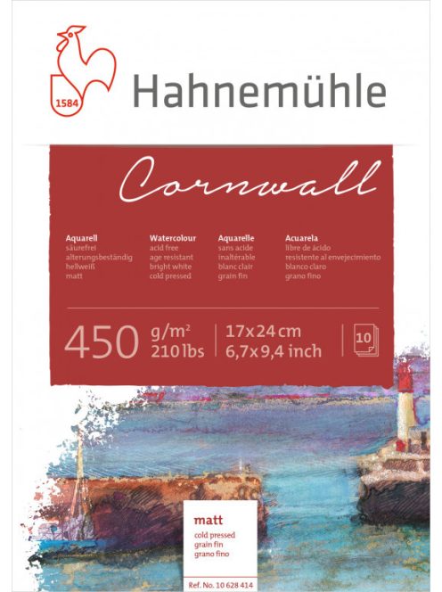 Akvarellpapír HHM Cornwall 17x24cm CP 450g