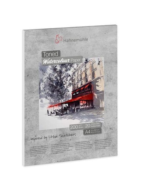 Szürke akvarell jegyzettömb HHM A4 200g