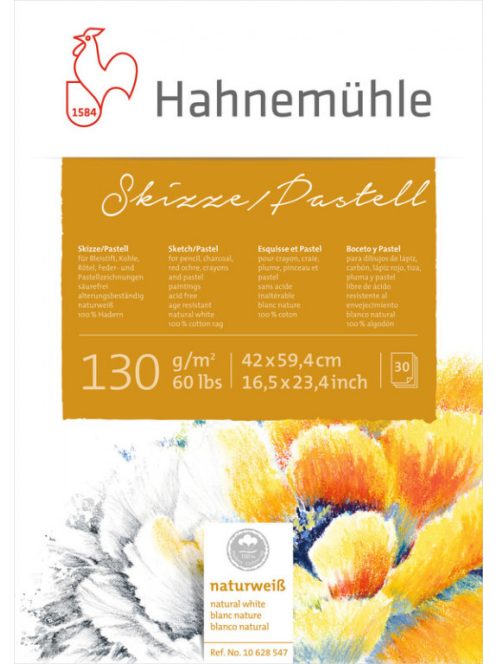 Pasztell- és vázlatkészítő jegyzettömb HHM 130g A2