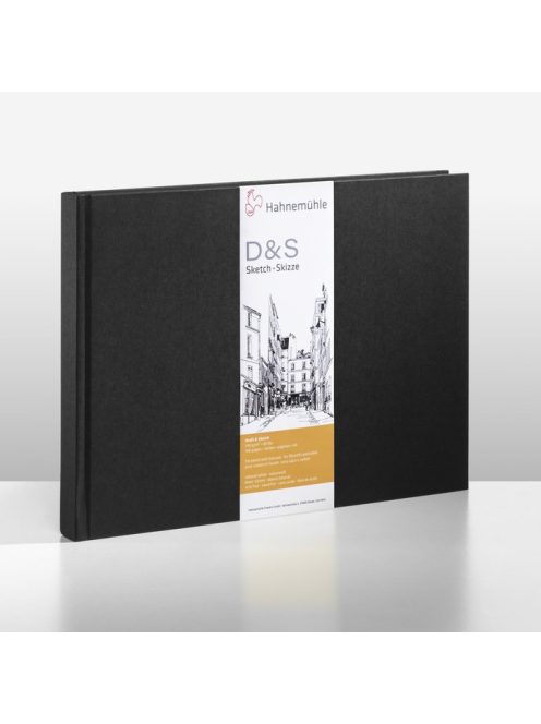 Vázlatfüzet Hahnemühle D&S A6 fekvő fekete