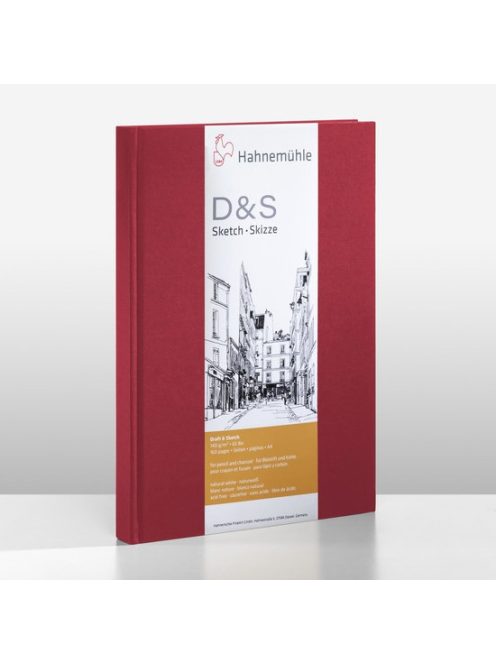 Vázlatfüzet Hahnemühle D&S A5 álló piros