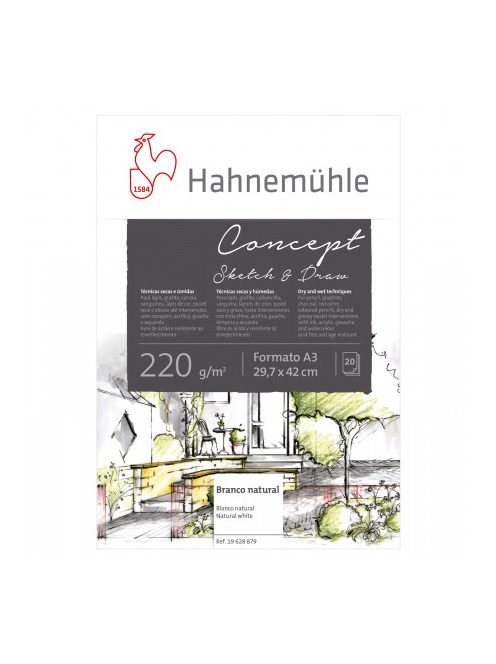 Vázlatfüzet Hahnemühle Concept pad A3 220g