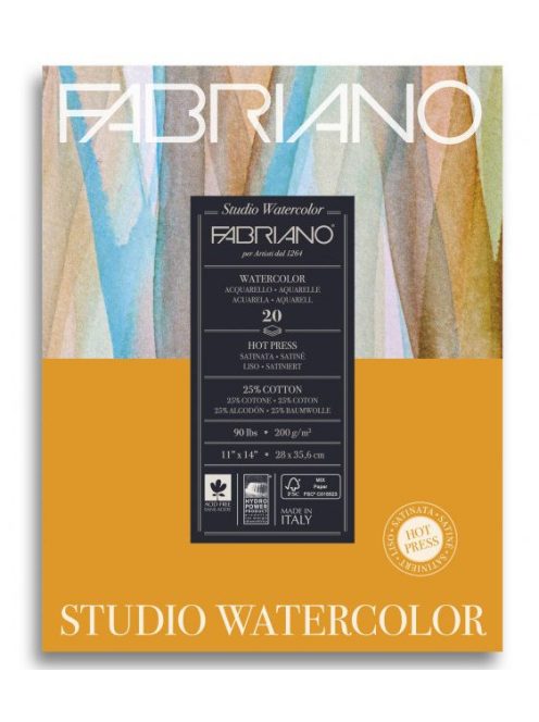 Akvarellpapír Fabriano HP 200g 20.3x25.4cm