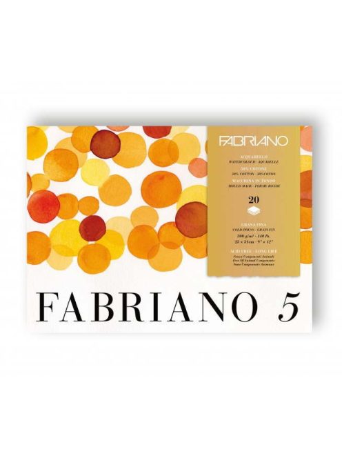 Akvarellpapír Fabriano 5 23x31cm 300g Hidegen sajtolt