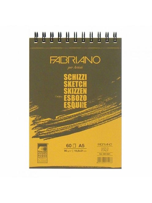 Vázlatfüzet Fabriano Schizzi 90g A5
