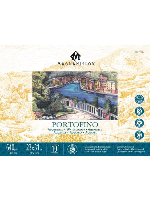 Akvarell rajzfüzet Magnani Portofino 23x31cm 640g 100% pamut