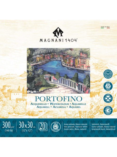 Akvarell rajzlap Magnani Portofino 30x30cm 300g 100% pamut