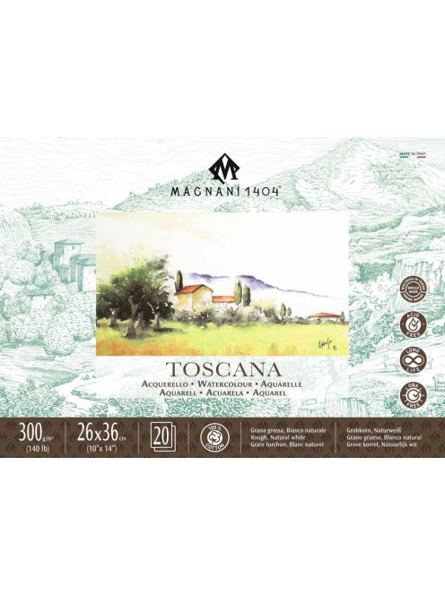 Akvarell betét Magnani Toscana 26x36cm 300g 100% pamut