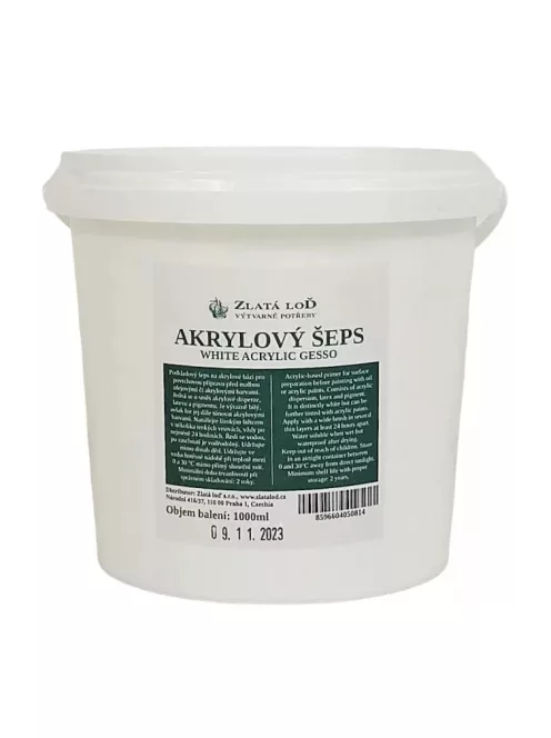 Gesso 1000 ml - Acrylic Gesso Studio - Fehér 1000 ml (1200g)