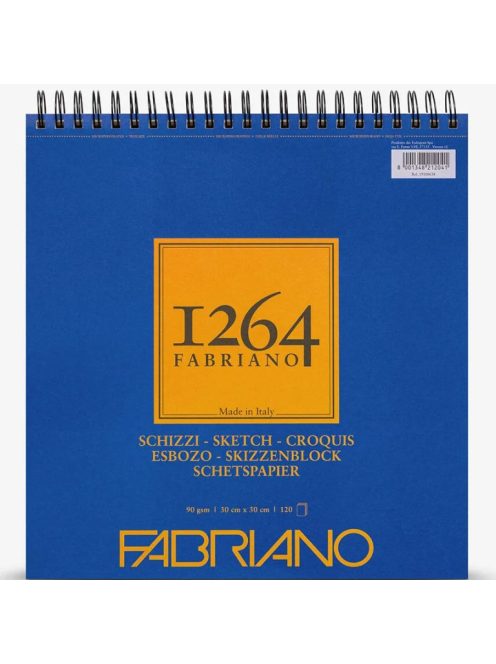 Vázlatfüzet Fabriano Schizzi 1264 90g 30x30cm