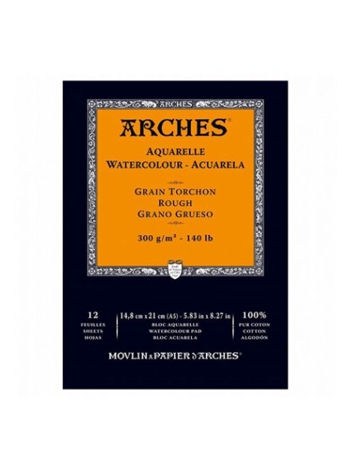 Akvarell jegyzettömb Arches durva szálú A5, 100% pamut