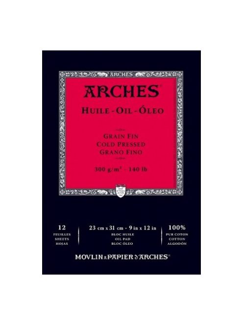 Arches hidegen sajtolt olajfestményhez való alátét, 23x31cm, 100% pamut