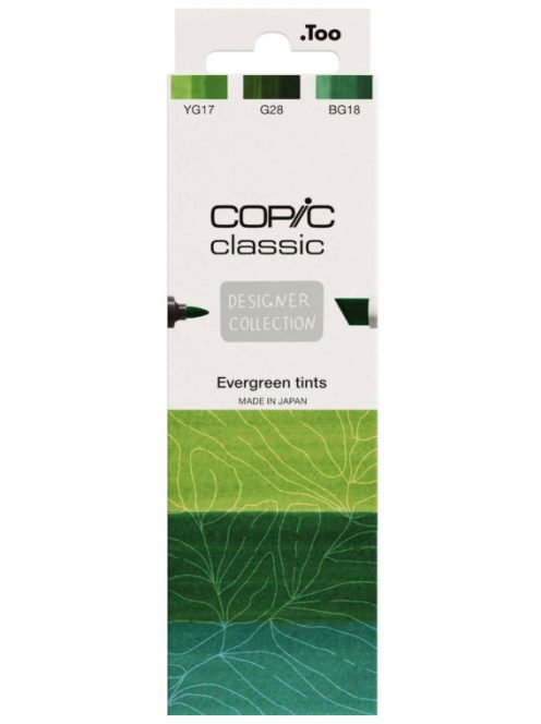 Jelölő készlet Copic Classic 3db Evergreen árnyalatok