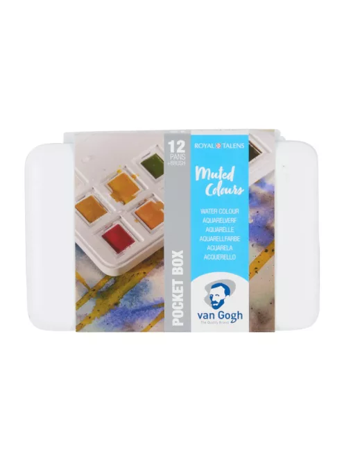 Van Gogh akvarell színek készlet 12 db Pocketbox tompított színek
