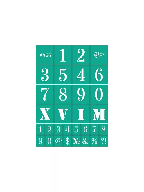 Stencil repeatable self-adhesive A4  36