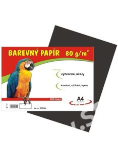Fekete papír A4 80g, 100 lap
