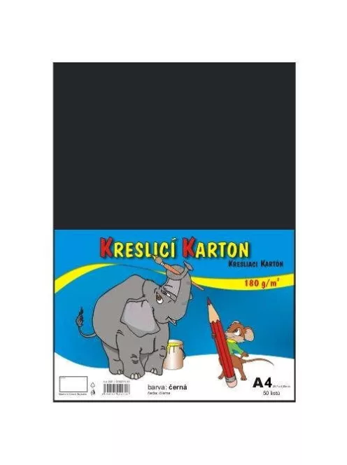 Karton fekete A4 180g 50 lap