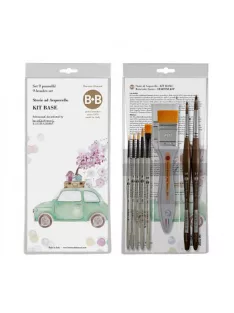A complete set of watercolor brushes