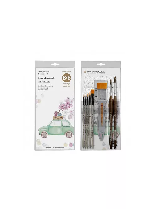 A complete set of watercolor brushes