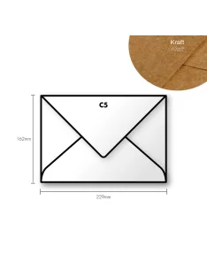 Paper envelope Pollen C5 162x229mm – Kraft