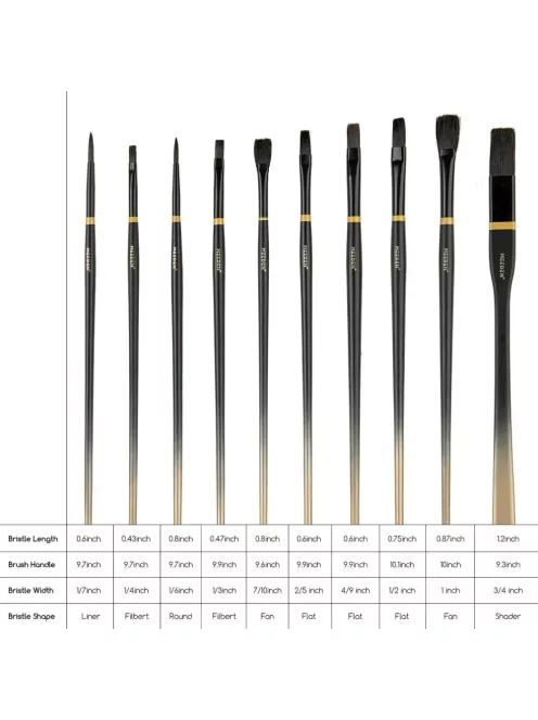 Meeden olaj ecsetkészlet 10db 3060