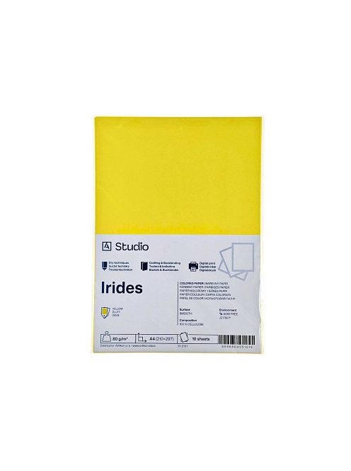 Színes papír A4 80g Irides – sárga 10 lap