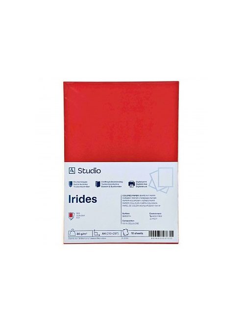 Színes papír A4 80g Irides – piros 10 lap