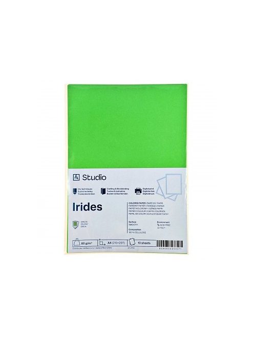 Színes papír A4 80g Irides – zöld 10 lap