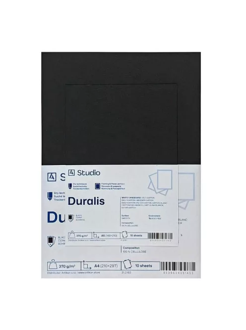 Black Duralis card 370g 40x50cm, 10 sheets