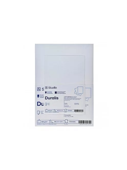 Fehér karton Duralis 400g A5, 10 lap