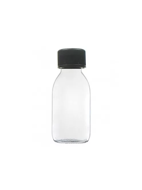 Üvegpalack / fiola 100ml biztonsági kupakkal