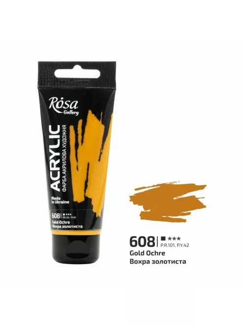 Akril festék Rosa 60ml – 608 arany okkersárga