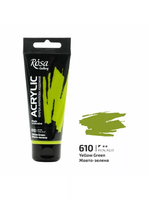 Akril festék Rosa 60ml – 610 sárgás zöld