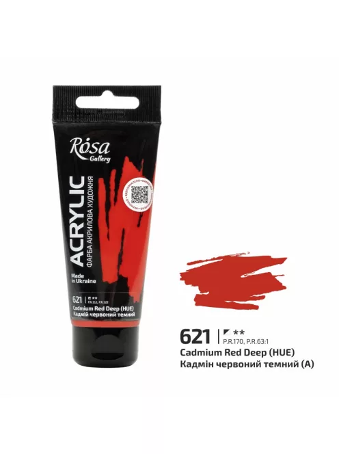Akril festék Rosa 60ml – 621 kadmium Sötét vörös