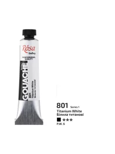 Rósa Gallery Gouache színenként - 20 ml tubusos - Titánfehér 801