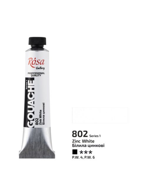 Gouache festék Rosa 20ml – 802 Cinkfehér