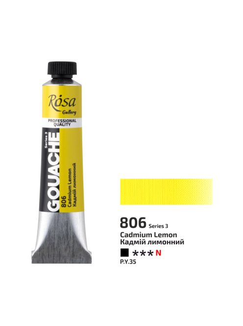 Gouache festék Rosa 20ml – 806 Cadmium Lemon