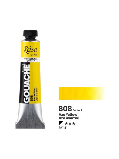 Gouache festék Rosa 20ml – 808 Azo Yellow