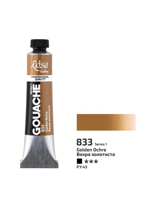 Gouache festék Rosa 20ml – 833 Golden Ochre