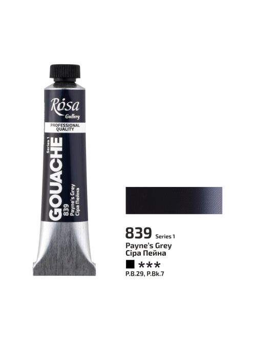 Gouache festék Rosa 20ml – 839 Payne's Grey