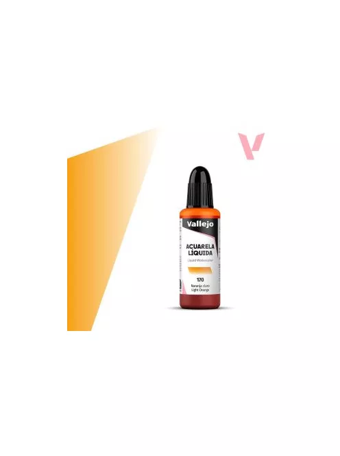 Vallejo folyékony akvarellfesték 32ml  170 Light Orange