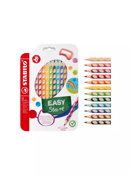 Színes ceruzakészlet Stabilo EASYcolors R 12 db Set hegyezővel